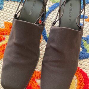 Liz Claiborne woman's square toe 8 1/2 brown slingback mule